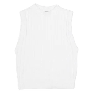 AMERICAN APPAREL Womens Vest White Sleeveless S - Picture 1 of 6