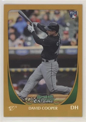 2011 Bowman Draft Chrome Gold Refractor /50 David Cooper #24 - Image 1 of 2