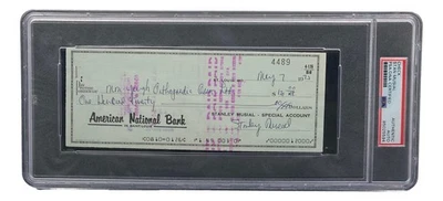 Stan Musial St. Louis Cardinals Signed  Bank Check PSA/DNA 85025594 - Image 1 of 4