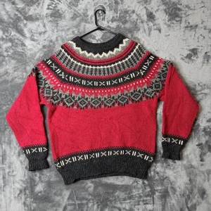 Woolrich Knit Sweater Mens Large Long Sleeve Pullover Wool Fair Isle - Picture 1 of 6