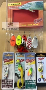 NEW 9 x Mepps Pike Lure Kit Aglia Comet Spinflex Tiger Perch Trout Spinners Set - Picture 1 of 1