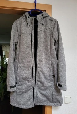 CMP Softshellmantel Damen Gr. S 38 Grau Wasserabweisend Top Zustand - Bild 1 von 4