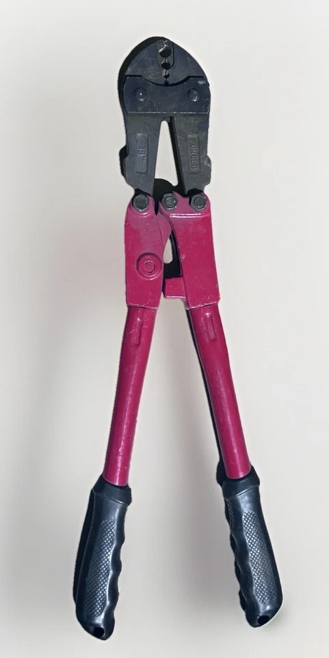 Heavy Duty Cable Lug Crimper – Large Gauge Indent Crimp Tool 18” Forged - Image 1 of 4