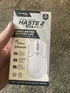 HyperX Pulsefire Haste 2 Core Wireless - Gaming Mouse (White) BRAND NEW SEALED! - Picture 1 of 3