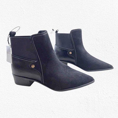 Botines al tobillo Liz Claiborne LC Barrington de gamuza negra punta talla 7,5 nuevos en caja Foto 1 de 4