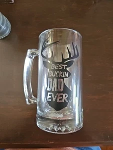 Father's Day Best Buckin DAD Ever Drink Beer Mug New 26.6 Ounces - Picture 1 of 7
