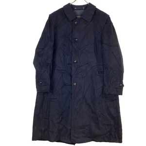 Vintage Burberry Loden Wool Trench Coat Xl Blue Made Austria 90s - Picture 1 of 5