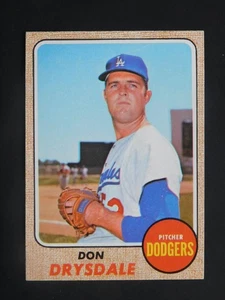 1968 Topps Baseball Card #145 Don Drysdale (VG - crease) Bargain Bin - Picture 1 of 2