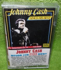 Vintage Johnny Cash Sings His 20 Best  Cassette Tape 1982 Tee Vee Records New - Picture 1 of 3