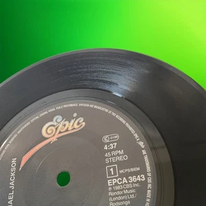Thriller - Michael Jackson - 7" Vinyl Single NM 1983 Epic - Picture 1 of 10