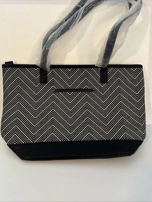 Тридцать один маленький мечтатель наплечная сумка сумочка черный и белый Herringbone сумка с короткими ручками - Изображение 1 из 4