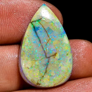 Sterling MONARCH OPAL pear cabochon loose gemstone 7.70 Cts. (15 x 24 x 03 mm) - Picture 1 of 7