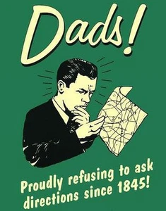 DADS refusing to ask direction... T-Shirt weiß 100% Baumwolle T-Shirt - Bild 1 von 2