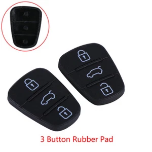 2x Car 3 Buttons Key Fobs Case Rubber Shell For Hyundai I10/I20/I30 Black - Picture 1 of 10