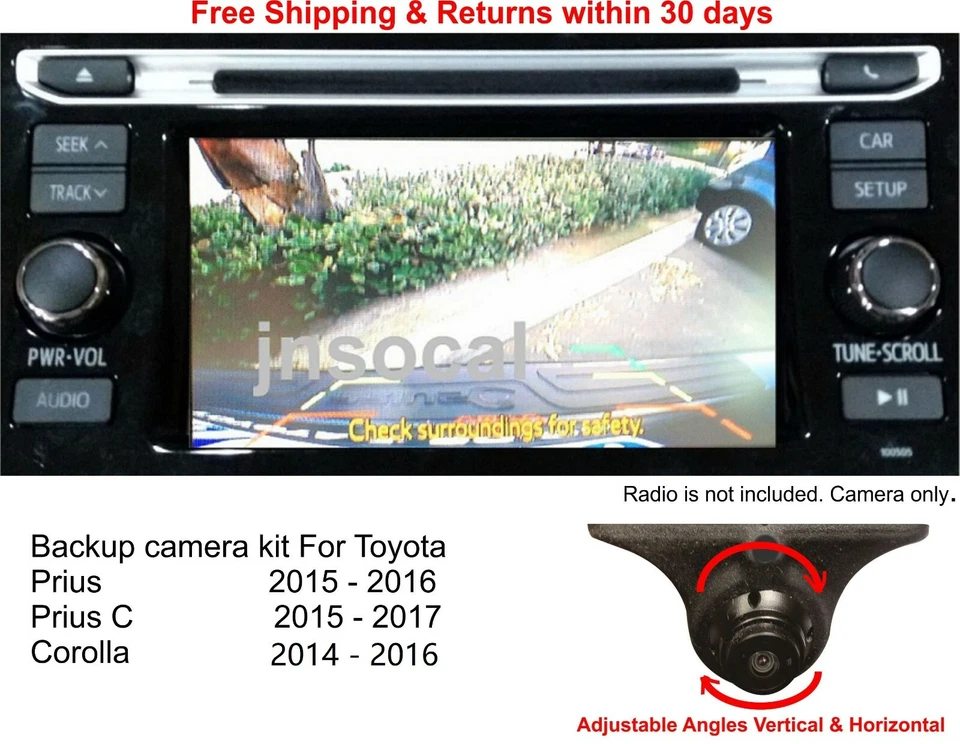 AAT Toyota Backup camera kit For Prius, Prius C 15-16 Corolla 14-16 - Image 1 of 4
