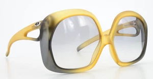 CHRISTIAN DIOR OPTYL Vintage 70er Damen Sonnenbrille 2005 Gelb Grau Germany NOS - Picture 1 of 13