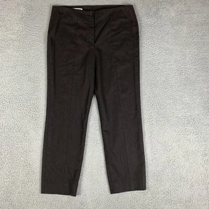 Jil Sander Pants Womens EU 36 US 00 Cropped Brown Wool Felt Flannel Trousers - Picture 1 of 13