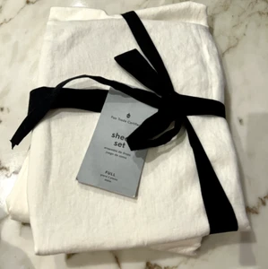 NWT WEST ELM White Linen Full Size FLAT SHEET only - Picture 1 of 2