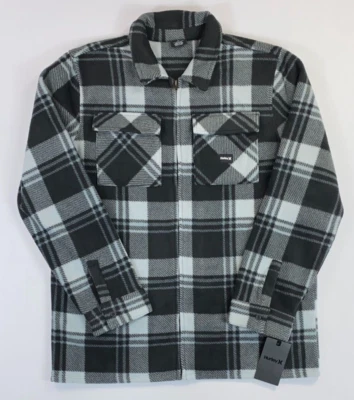 Chaqueta a cuadros con cremallera completa manga larga Hurley para niños jóvenes NUEVA XL Foto 1 de 2
