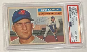 1956 Topps - Bob Lemon / Cleveland Indians - Signed / Autographed Card - PSA/DNA - Picture 1 of 1
