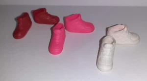 Barbie Doll x3 High Top Tennis Shoes Sneakers PINK WHITE & RED 80s 90s - Picture 1 of 4