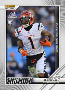 2021 Panini Instant NFL Football Playoffs Ja'Marr Chase Rookie RC SP Prizm 1/836 - Picture 1 of 1