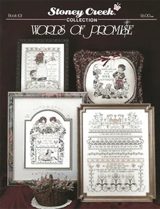 Words of Promise Cross Stitch Lighted Path Loving Angels Ten Commandments BOOK - Picture 1 of 4