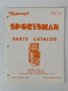 Midway Sportsman Arcade Spiel Teile Katalog Handbuch - Bild 1 von 1