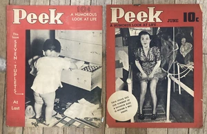 Lot 2 PEEK A Humorous Look at Life….1938 photos cartoons magazine - Picture 1 of 7