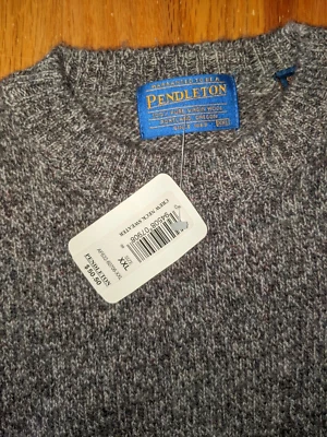 Pendleton Men's Shetland Washable Wool Crewneck Sweater Gray 2XL - Image 1 of 4
