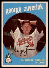 1959 Topps George Zuverink, Jr.  VG-EX Baltimore Orioles #NNO