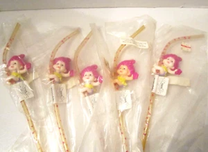 5 - Applause Magic Troll Babys Vintage 10" gebogener Trinkhalm lila Neu NOS - Bild 1 von 3
