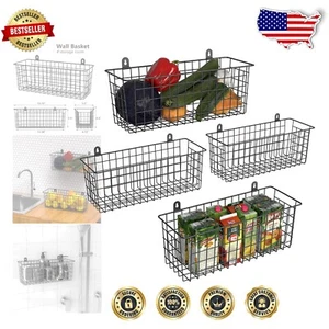 Versatile Extra Large Hanging Wire Basket Set for Kitchen & Bathroom Storage - Picture 1 of 9