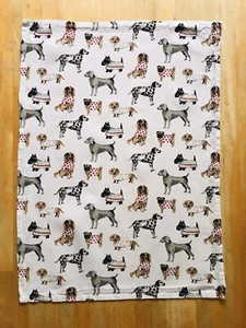 Cooksmart Dog Tea Towel Dachshund Scottie Pug Dalmatian White Black Multi Color - Picture 1 of 12