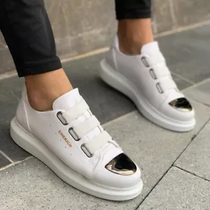 Chekich CH251 Men's Sneakers, Leather Fashion Shoes White - Picture 1 of 3