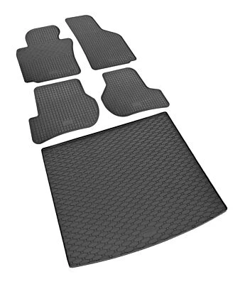 Alfombrillas de goma y maletero adecuadas para VW Golf VI Variant 2008 a 2012 - Imagen 1 de 4