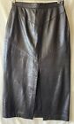 SIENA, WOMEN'S 12 BLACK LEATHER PENCIL SKIRT, MINT, BUTTER SOFT! Barely Worn