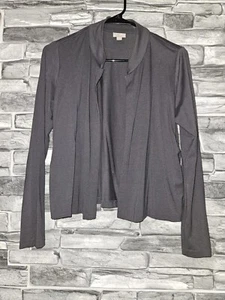 Maglione cardigan J Jill aperto davanti XS Petite donna tinta unita grigio misto rayon - Foto 1 di 10