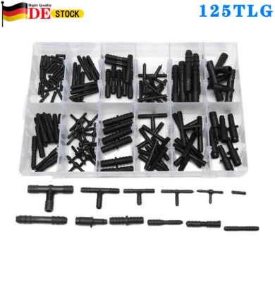 125 Tlg Schlauchverbinder Sortiment Reduzierstück T Stück Verbinder Satz Kfz Set - Bild 1 von 4