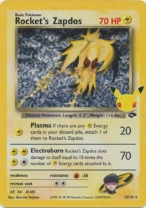Holo Rocket's Zapdos 15/132 Classic Collection Celebrations Pokemon TCG - Picture 1 of 1