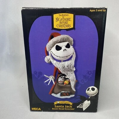 Figura Bobblehead Pesadilla Antes de Navidad SANTA JACK SKELLINGTON Head Knocker Foto 1 de 4