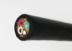 24050 50' 2/4 Wire Cord SOOW , Rubber Coated, 2 Gauge, 4 Conductor, 600V - Picture 1 of 4