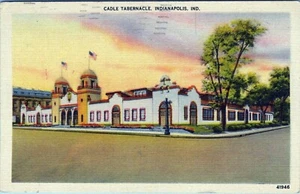Cadle Tabernacle Postkarte Indianapolis Indiana nach Mich 1940 verschickt - Bild 1 von 2