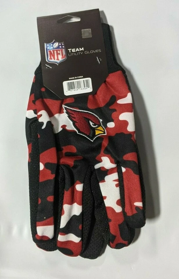 Arizona Cardinals Camouflage Sports Utility Gloves Work gardening NEW CAMO - Image 1 of 1