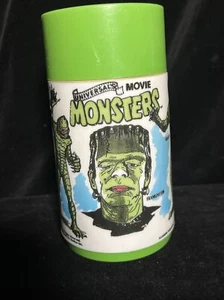 1979 UNIVERSAL FAMOUS MONSTERS METAL THERMOS FANTASTIC NEAR MINT - Picture 1 of 14