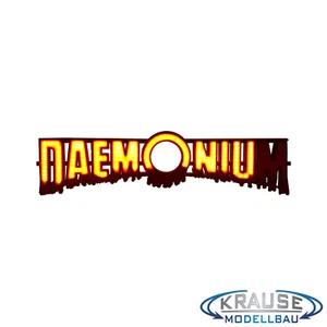 Kirmes Kirmesbeleuchtung Schriftzug Daemonium LED Beleuchtung für Faller 1:87 - Bild 1 von 15