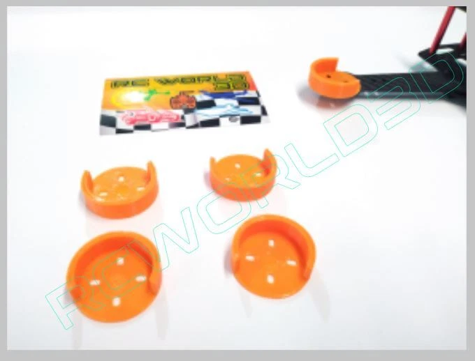 QUADCOPTER BRUSHLESS MOTOR MOUNT/BASE PROTECTOR HI-VIS ORANGE 3D PRINTED PLA - Image 1 of 4