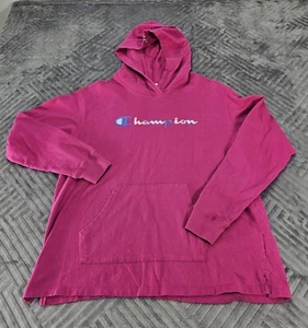 Sudadera con capucha Champion ligera para mujer mediana rosa caliente logotipo - Imagen 1 de 8
