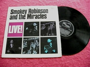Smokey Robinson & The Miracles - Live - RARE Tamla UK 1969 Stereo LP Funk Soul - Picture 1 of 2