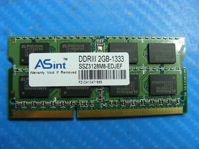 Asus G53J 15.6" ASint 2GB-1333 SODIMM Memory RAM SSZ3128M8-EDJEF - Image 1 of 2